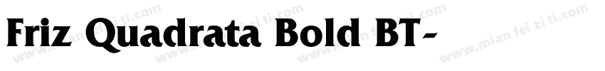 Friz Quadrata Bold BT字体转换